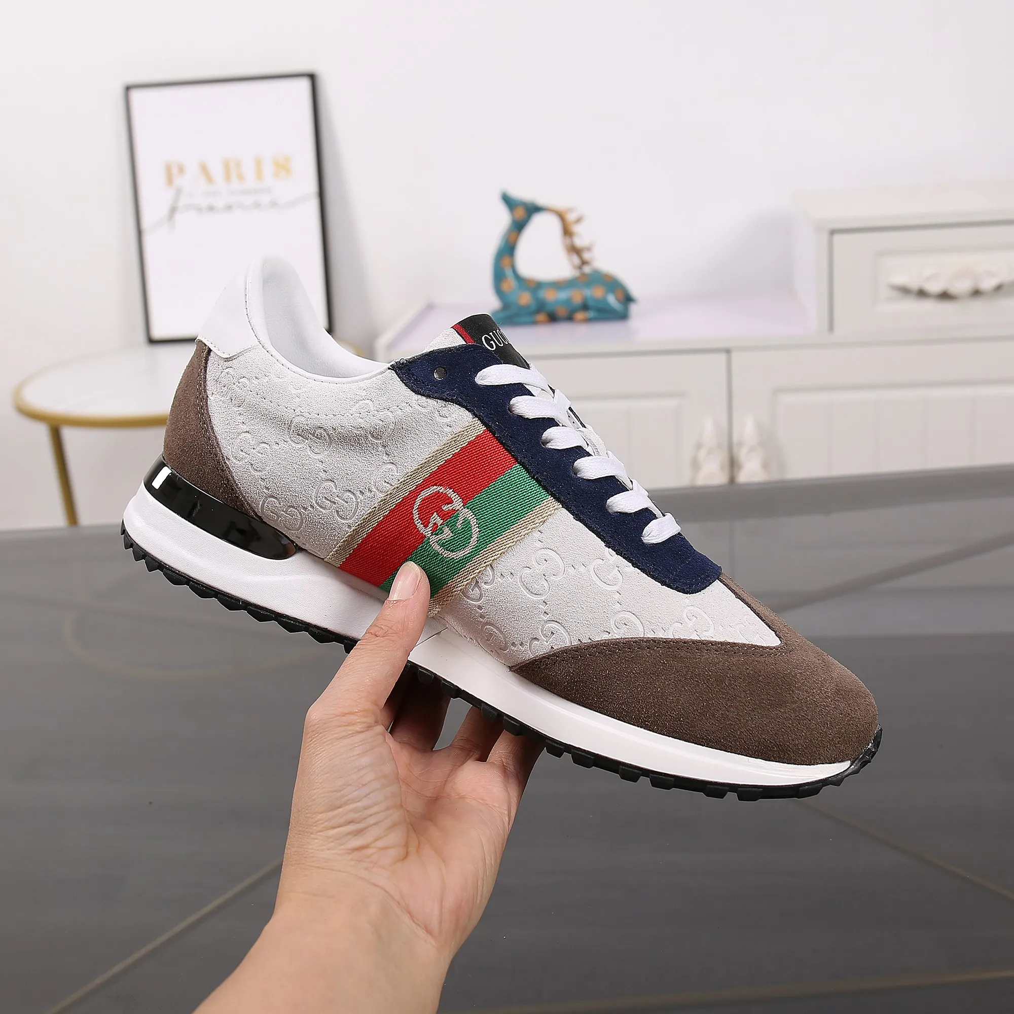 p420👾👾Spring new style is here again! [Gucci Sports Men's Shoes] Gucci fashionable casual men's shoes🇨🇳Original 1:1 mold opening, new models are available first💯Not high-profile but avant-garde, simple, low-key and fashionable, super versatile style🌿Made of original cowhide➕Sheepskin lining🎋The version is comfortable on the feet, and the workmanship is first-class🍍38-44 Large quantities in stock